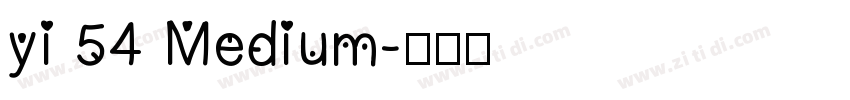yi 54 Medium字体转换